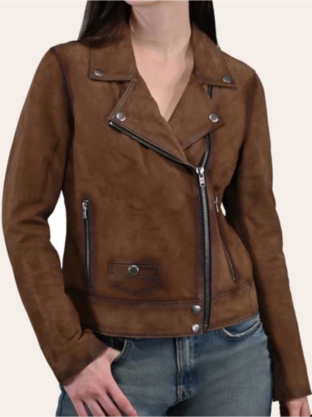 Frye Suede Leather Jacket NWT